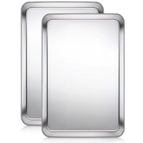 Terlulu baking sheet top view highlighting stainless steel construction for everyday baking.