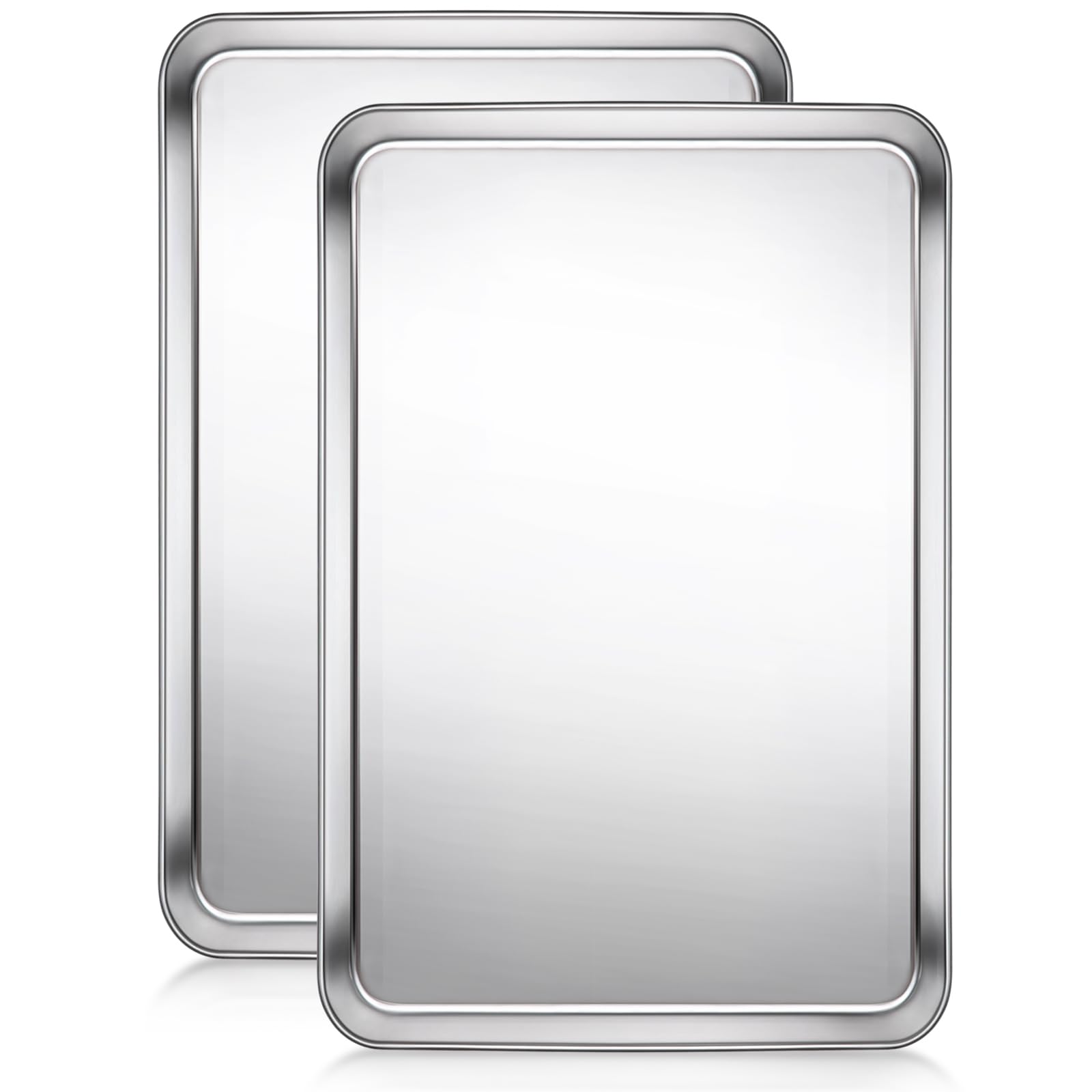 Terlulu baking sheet with rolled edges for easy transfer and spill containment.