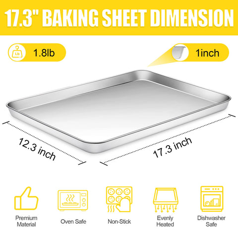 Terlulu baking sheet with mirror finish for easy food release