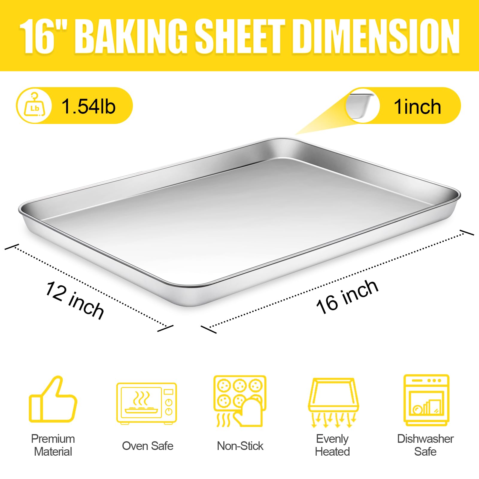 Terlulu baking sheet with rolled edges for easy transfer and safe handling.