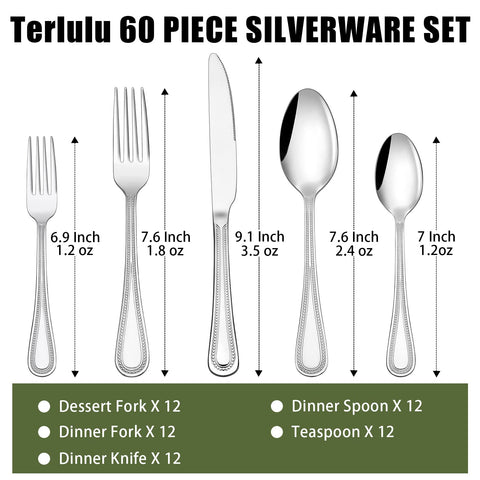 Terlulu beaded-handle teardrop design adds subtle sophistication to daily meals.