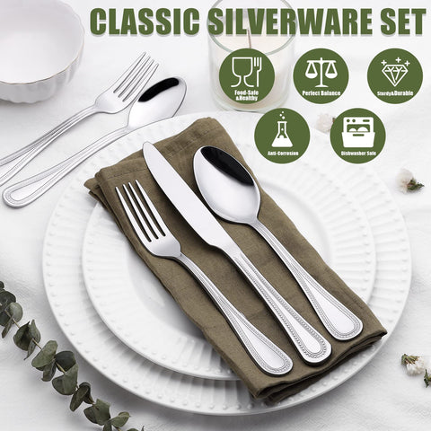 Terlulu dishwasher-safe 18-0 stainless steel for easy cleanup after meals.