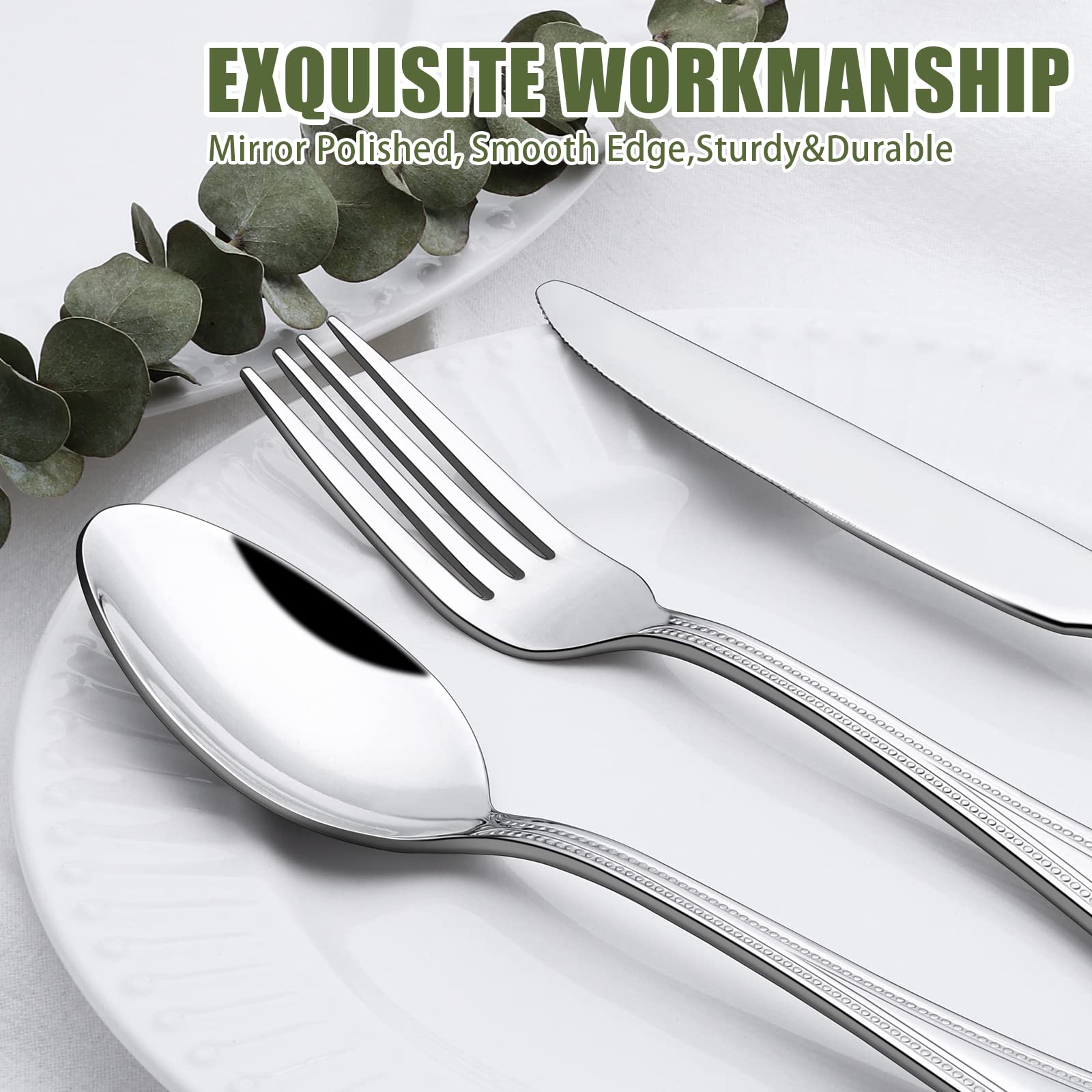 Terlulu mirror-polished stainless steel flatware shines at gatherings.