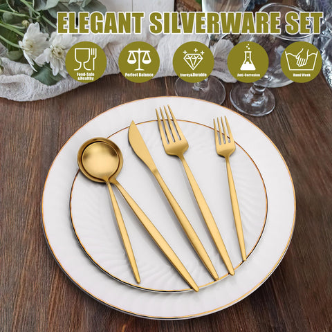 Terlulu modern elegant flatware on dishes for sophisticated table settings