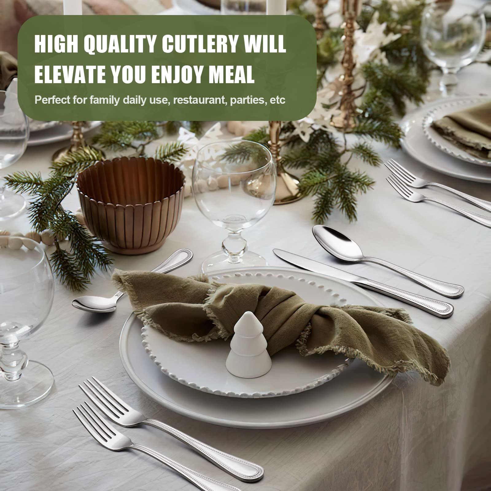 Terlulu nickel-free flatware material supports worry-free dining.