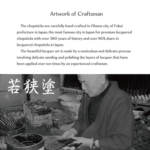 Terra Distribution lacquer chopsticks made in Japan, highlighting Obama Fukui craftsmanship and durability.
