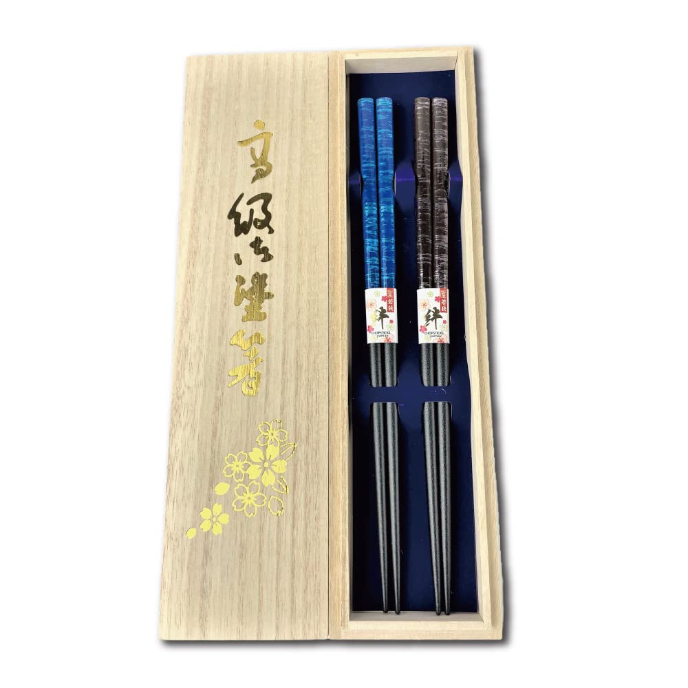 Terra Distribution premium Japanese chopsticks 2-piece set; handcrafted lacquer art for elegant dining.