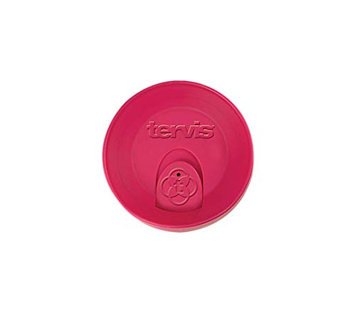 Tervis travel lid in fuchsia on a 16 oz tumbler for quick color swapping