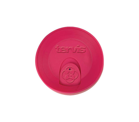 Tervis travel lid in orange on a 24 oz tumbler, ideal for vibrant daily use.