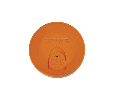 Tervis travel lid on a red tumbler showing straw compatibility for easy hydration.