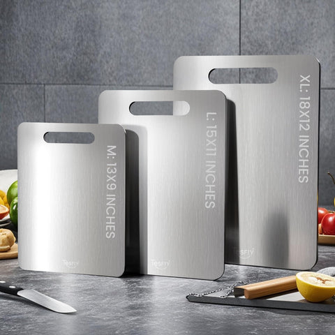 TESFLY titanium cutting board double-sided design for versatile prep