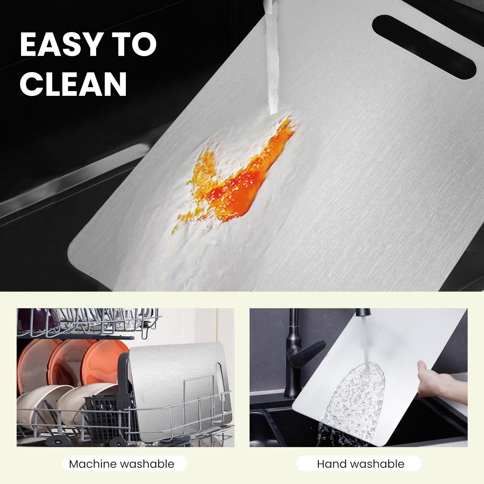 TESFLY titanium board demonstrates knife-friendly hardness for precise slicing