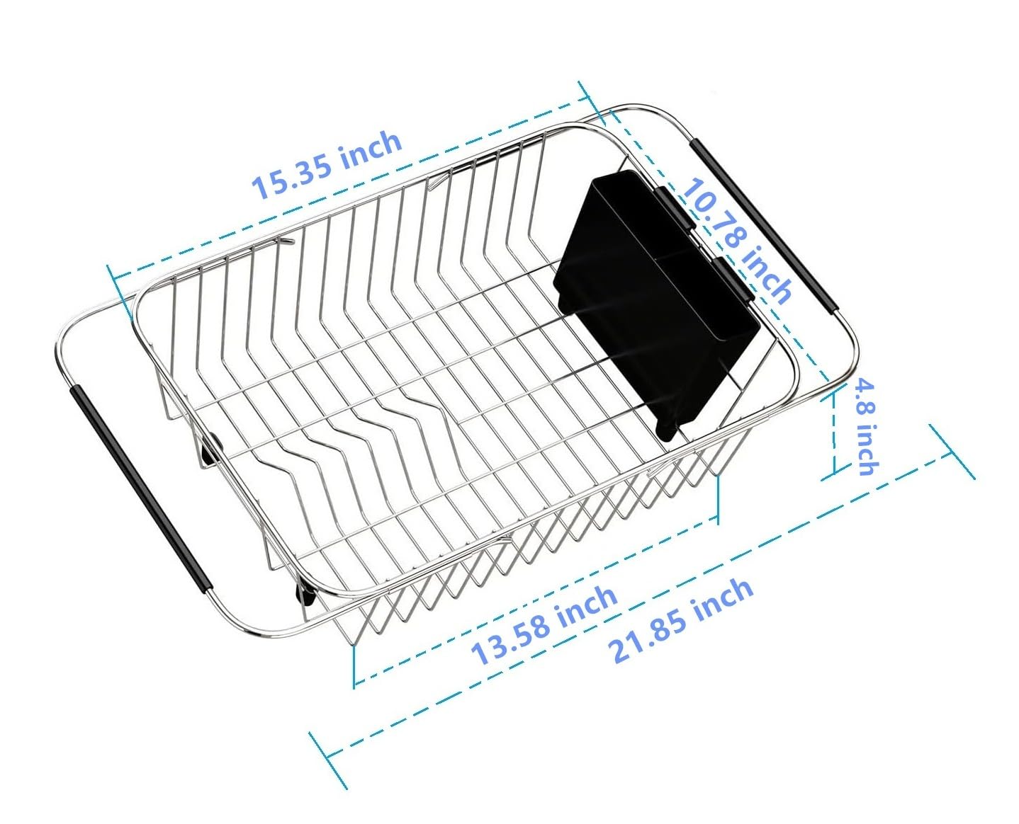 TESOT adjustable dish rack highlighting adjustable bars for a custom fit