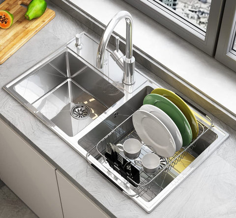 TESOT non-slip rubber arms keep the rack stable on the counter