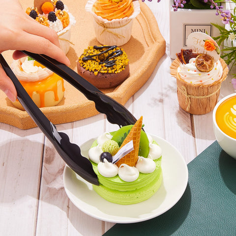 Tessco buffet setup with plastic tongs ideal for salads and breads.