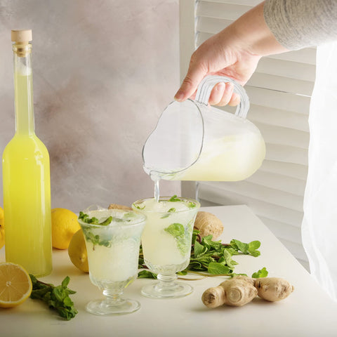 Tessco for you 12-piece pack of clear pitchers for parties.