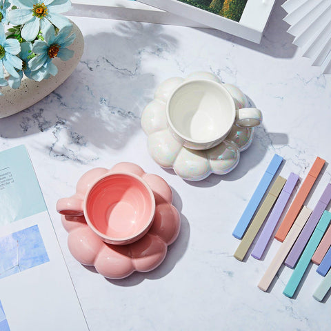 Tessco for you 7 oz mug with saucer ready for office or home.