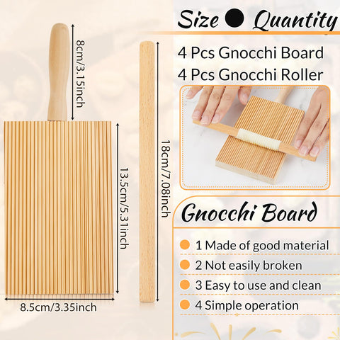 Tessco for you gnocchi board beechwood handle close up for steady shaping