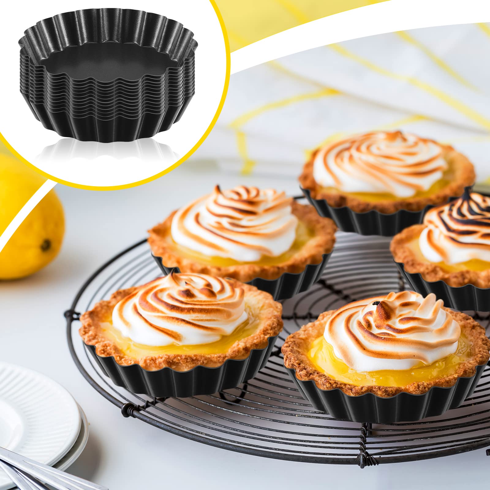 Tessco for you 3-inch bakeware fits bite-sized desserts for parties.