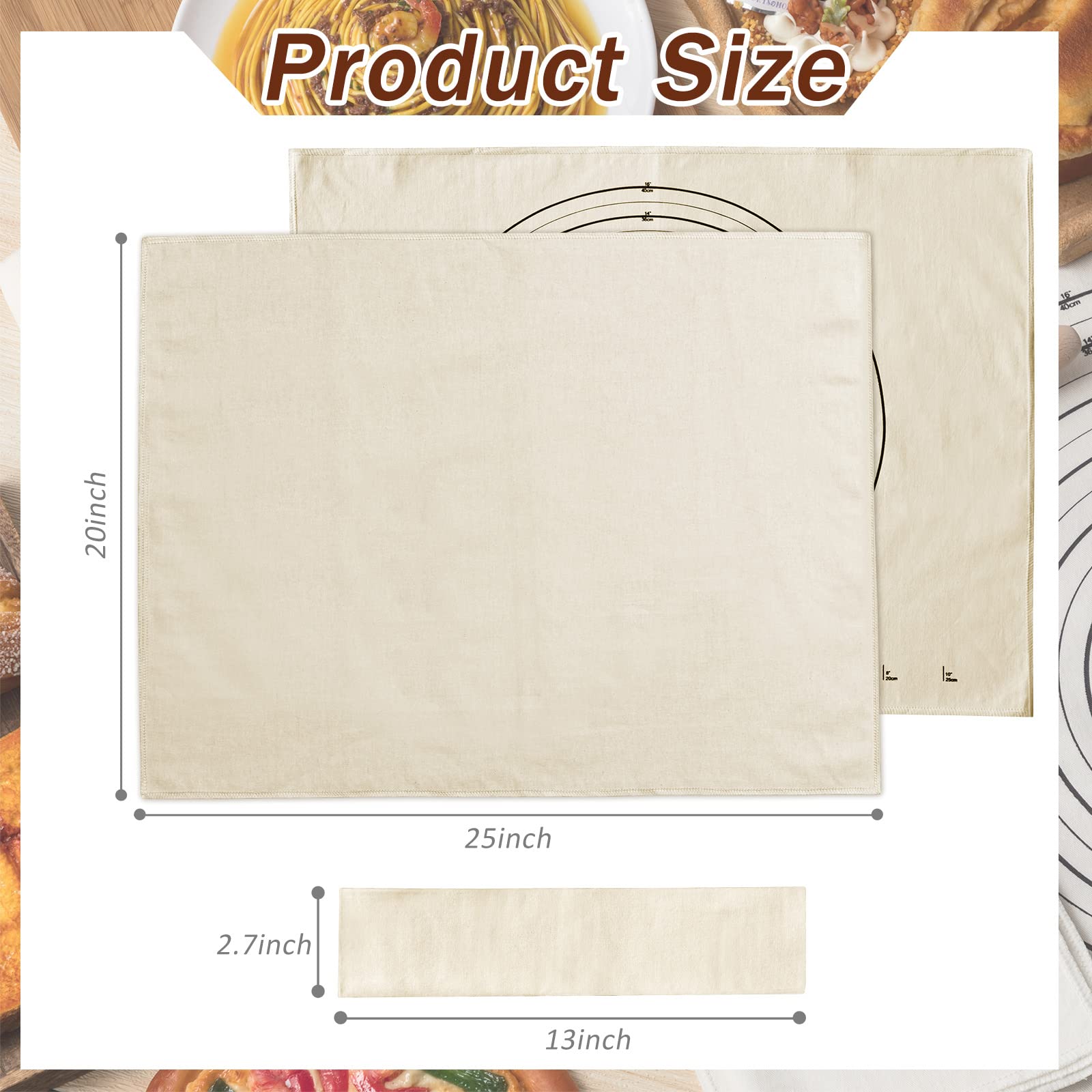 Tessco for you pastry cloth with measurement guides dough thickness and diameter