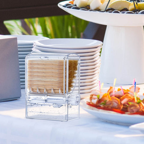 Tessco for you toothpick dispenser suitable for home, dining, hotels, and events.