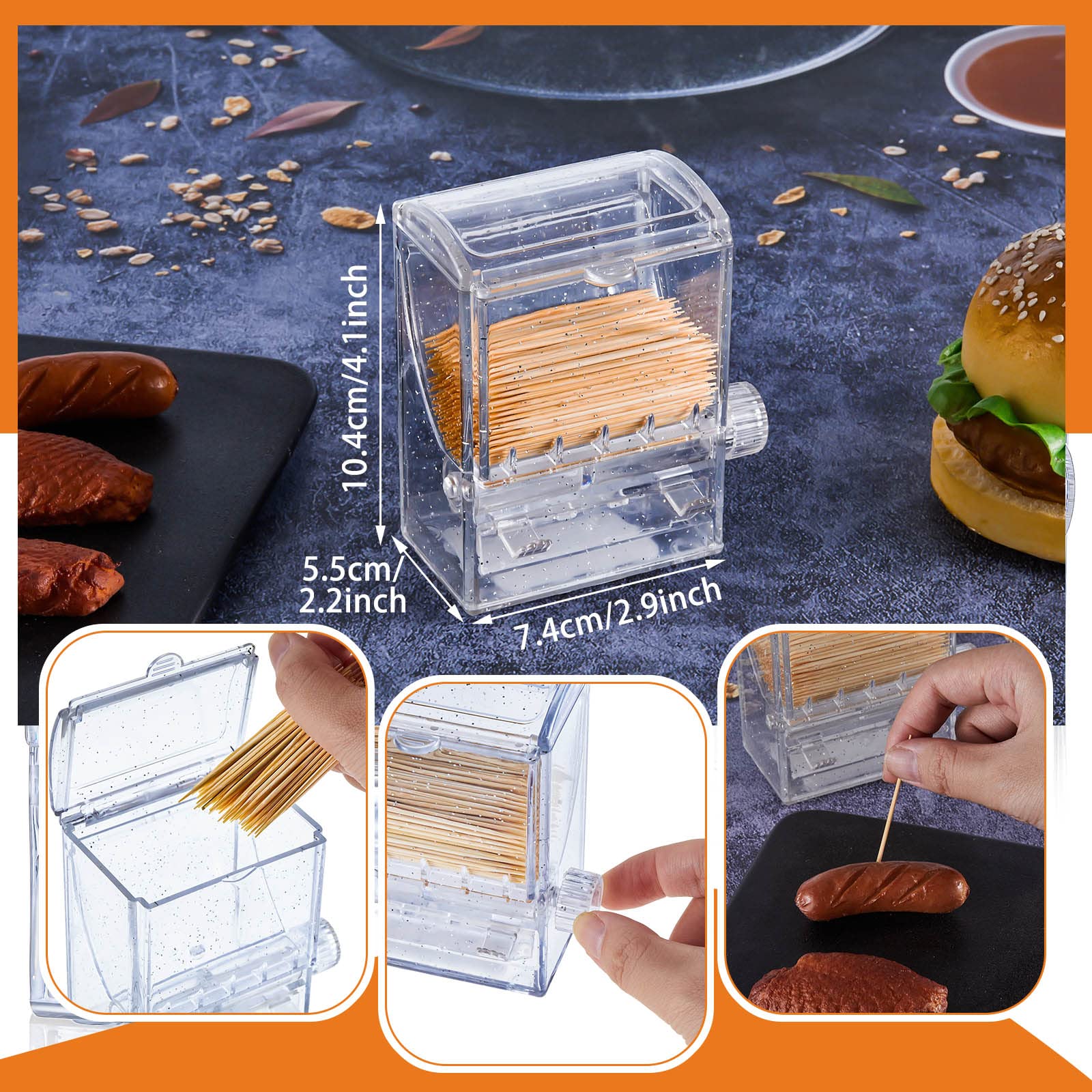 Tessco for you twist-switch toothpick holder delivers one pick per twist.
