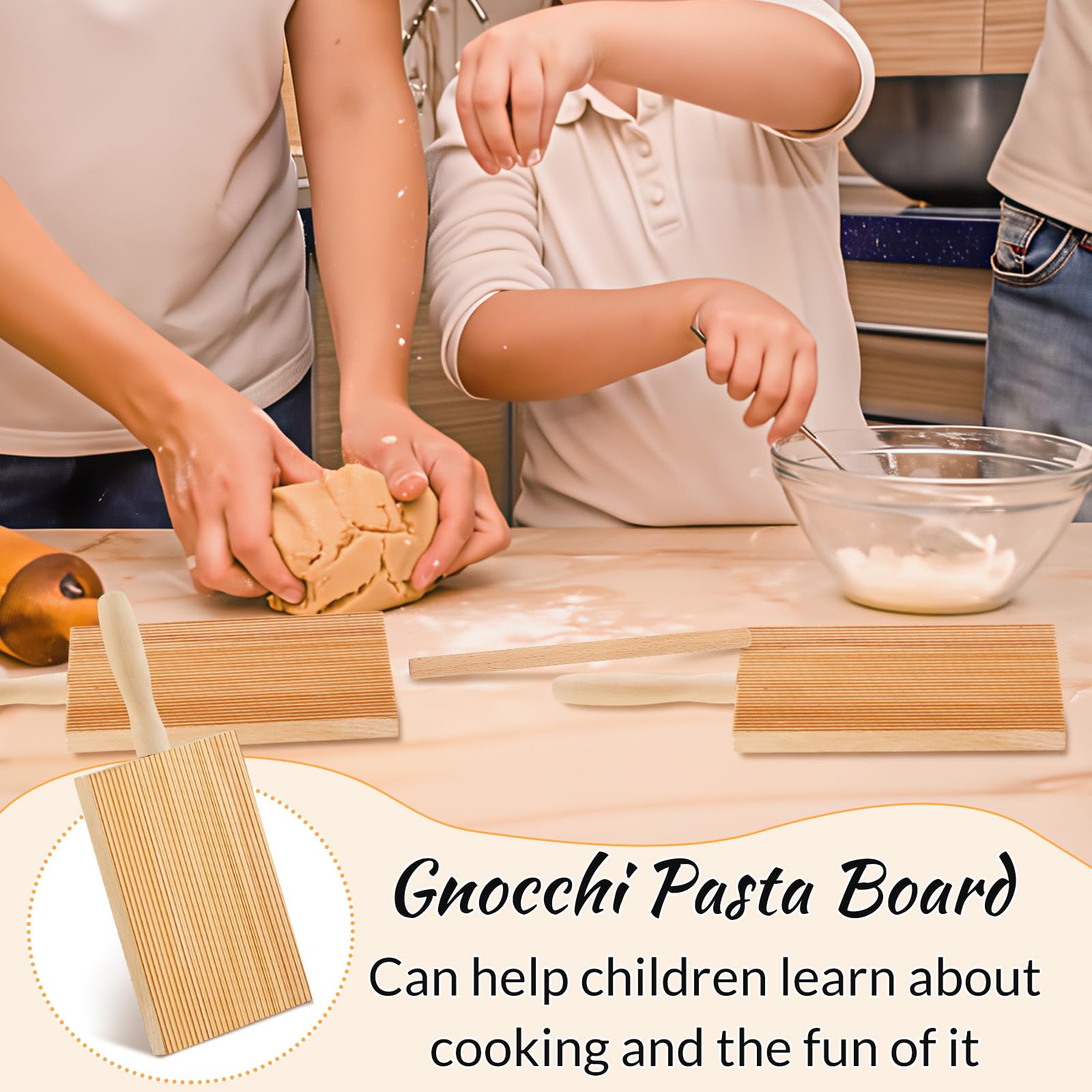 Tessco for you wooden gnocchi tools in use for authentic pasta making