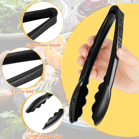 Tessco disposable plastic tongs with durable material for everyday use.