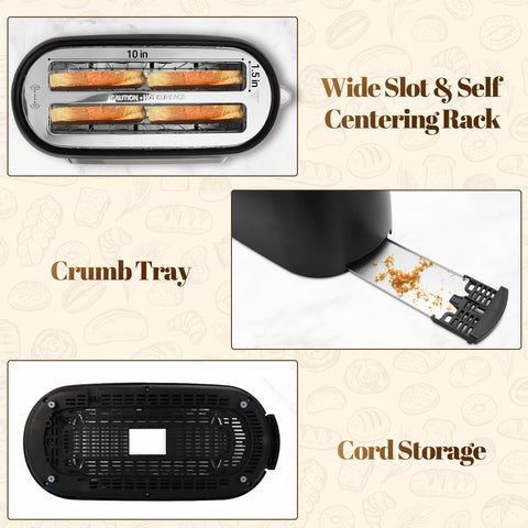 Tesslux toaster black finish complements modern kitchens