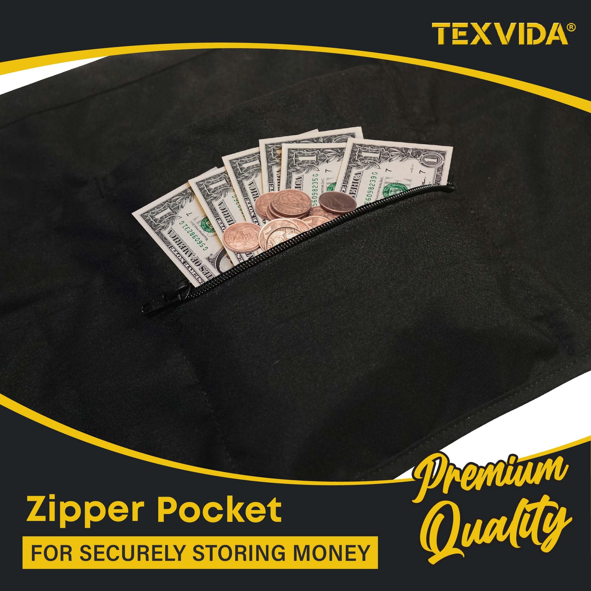 TEXVIDA double-stitched seams endure daily wear in fast-paced venues.