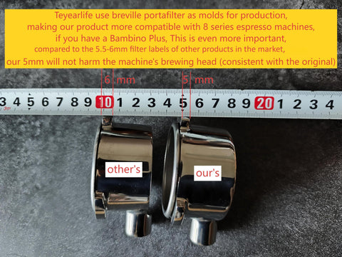 Teyearlife bottomless portafilter on Breville Touch for better dial-in and crema