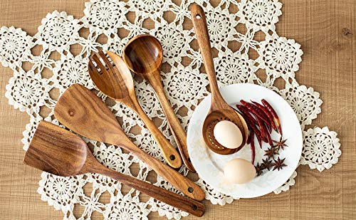 TEZZ acacia hooks bonus for organized utensil storage