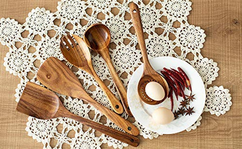TEZZ acacia hooks bonus for organized utensil storage