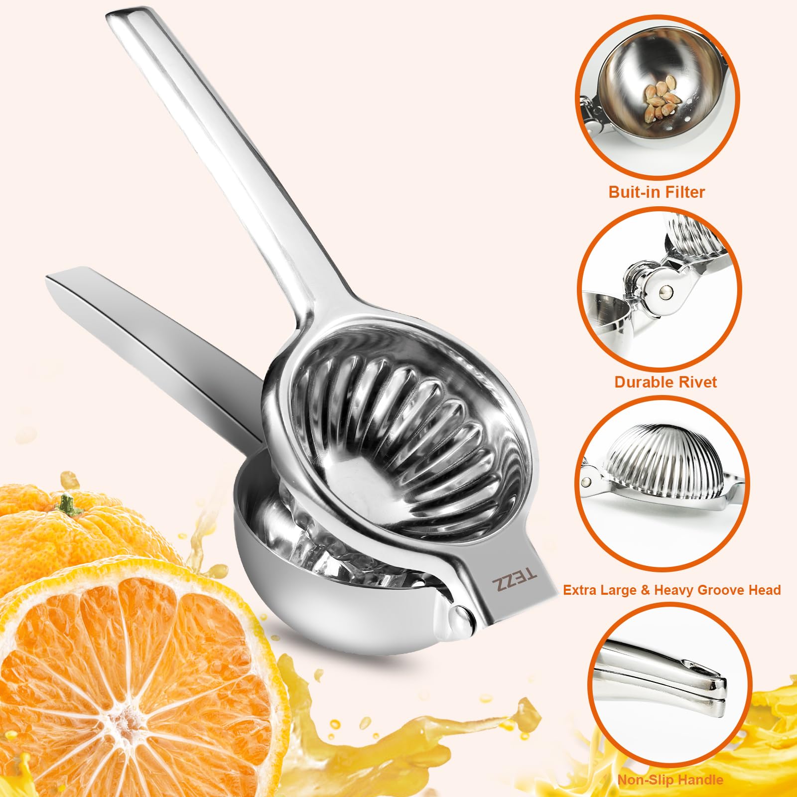 TEZZ easy-clean design allows quick rinse and air-dry after juicing