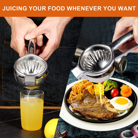 TEZZ citrus juicer for lemon orange lime demonstrates versatile home use