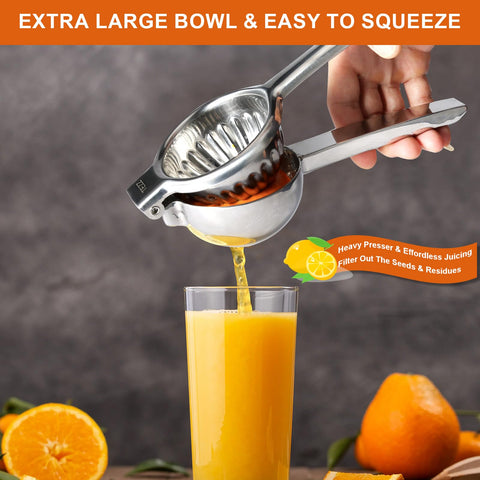 TEZZ juicer stainless steel finish conveys corrosion resistance and fruit-safe surface