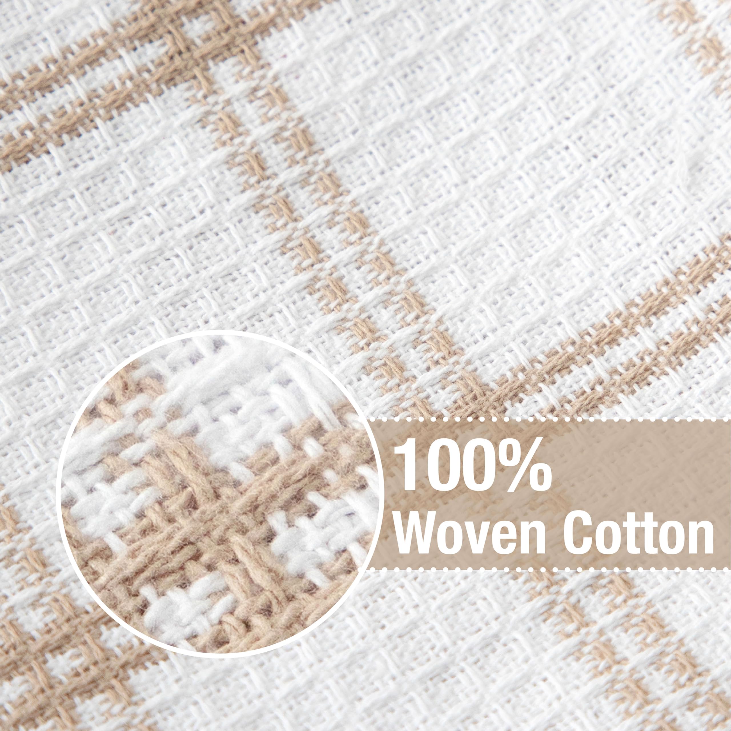 Durable 100% cotton construction supporting daily cleaning tasks in the kitchen.
