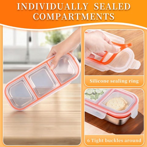 TGFBH stackable lunch boxes save space in pantry and bags