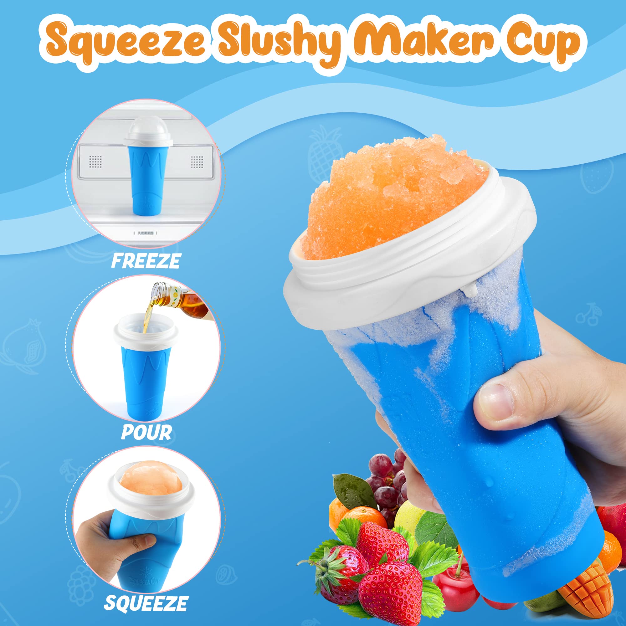 Tgosomt Slushie Cup Kid Fun captures kids watching a drink become a slushie.