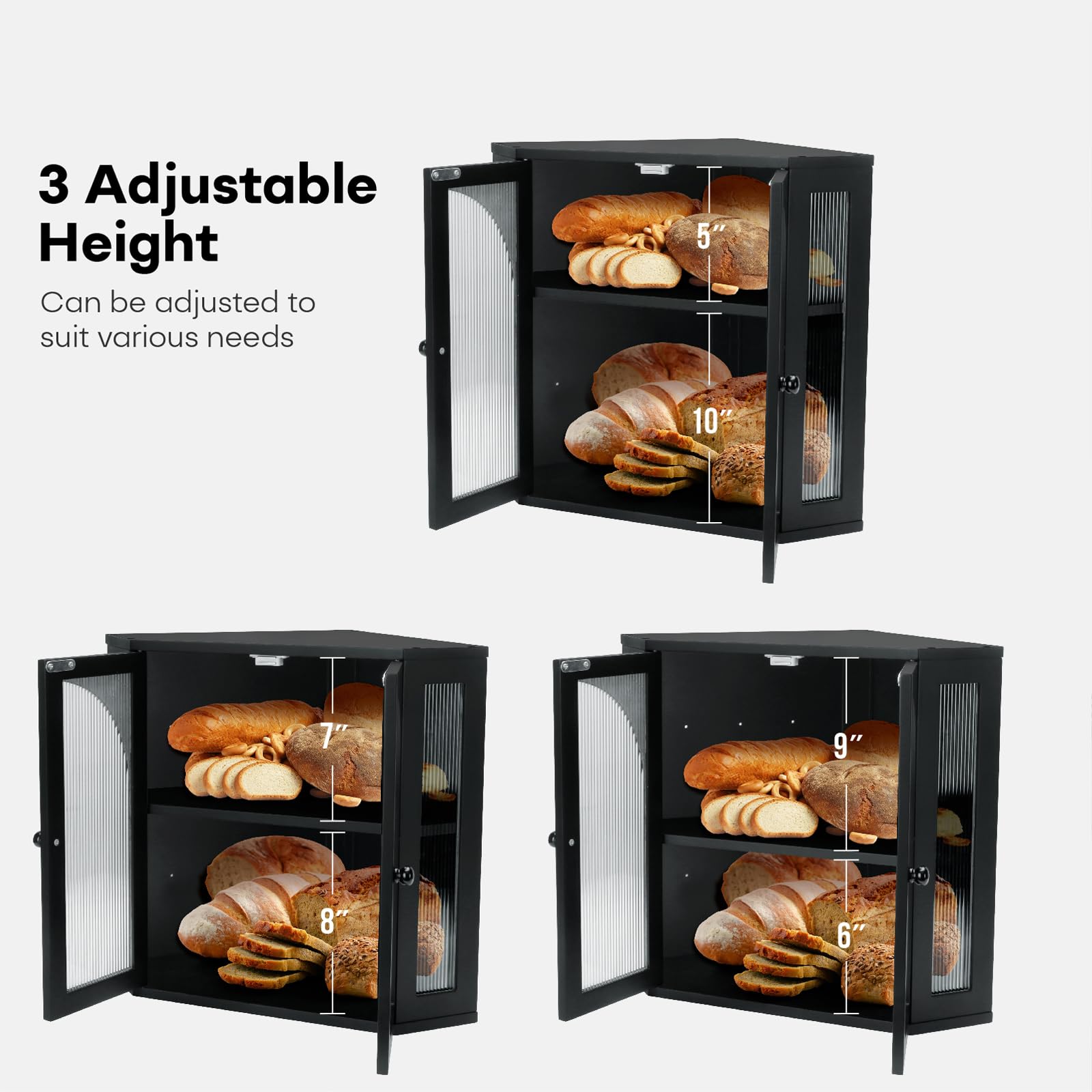 Thalomely bamboo divider adjustable for flexible storage heights.