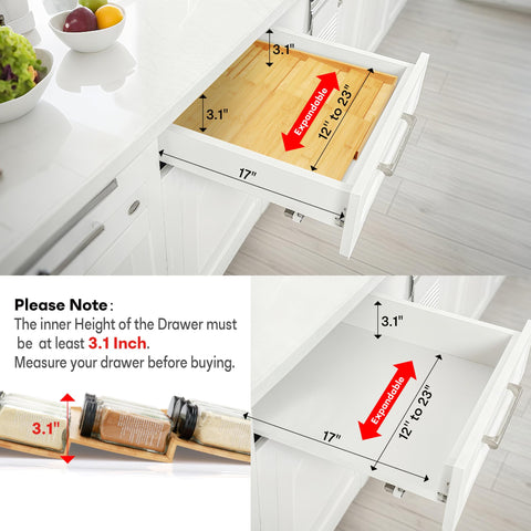 Thalomely drawer spice rack easy access and neat storage
