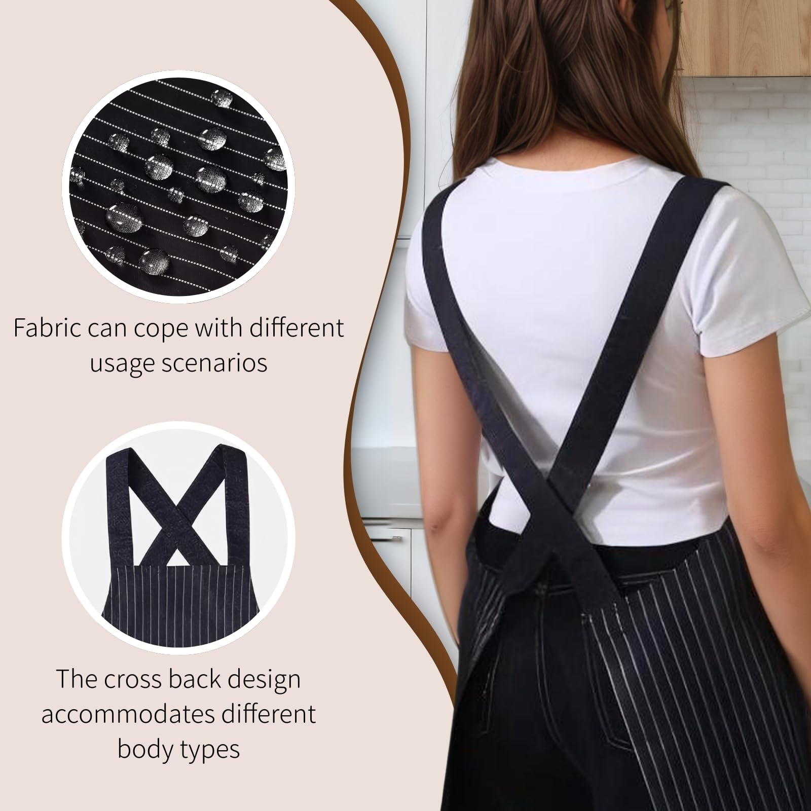 Thalzur apron machine washable fabric makes care simple and fast