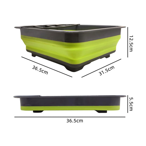 Thanstar collapsible dish drying rack flat storage under sink keeps countertops clear