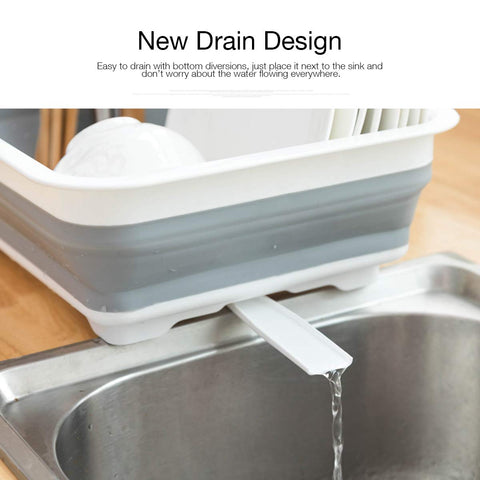 THANSTAR dish drying rack BPA-free and scratch-proof for counters