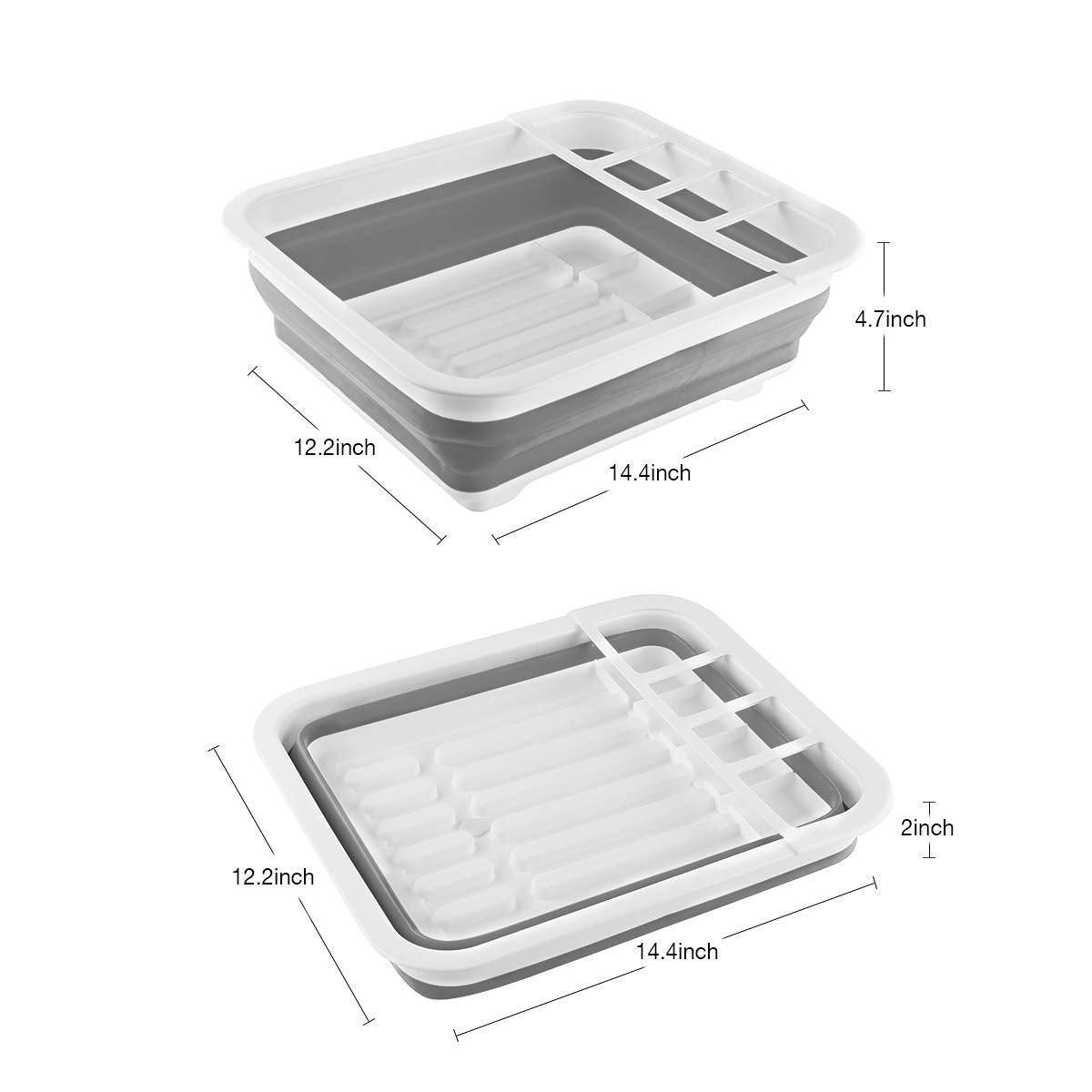 THANSTAR dish drying rack with built-in utensil rack for organized drying