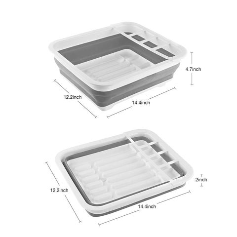 THANSTAR dish drying rack with built-in utensil rack for organized drying