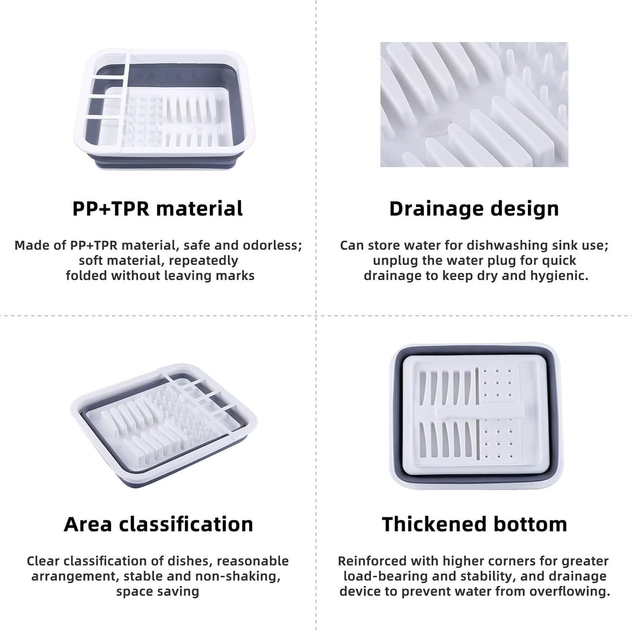 THANSTAR swivel drain strip guides water into sink, keeping counters dry.