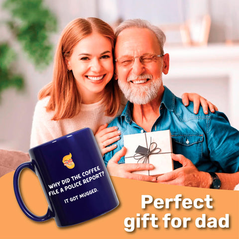 That's So Dad QR code close-up on mug for daily jokes