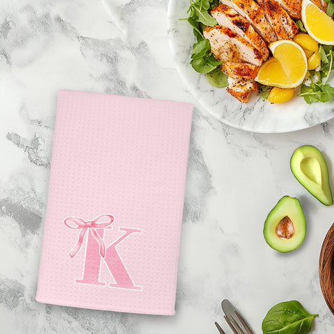 THDSE kitchen-dish towel in waffle weave works for drying hands or lining a tray.