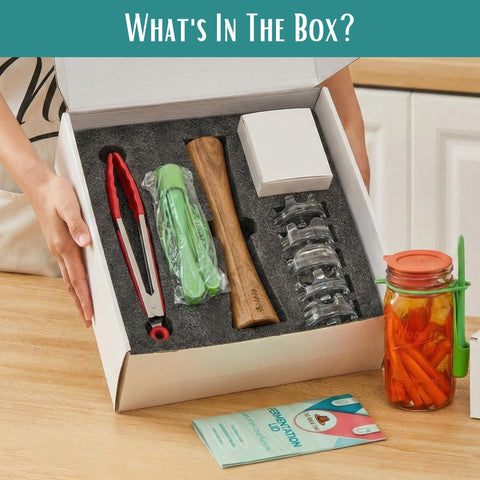 The Amish Chef kit with included recipes enables home chefs to craft krauts and pickles